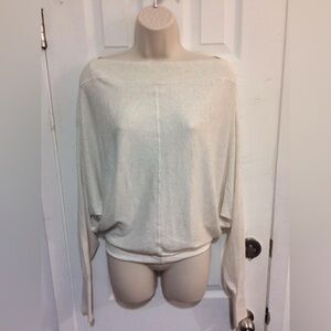 All Saints O/S Reversible Dolman Top in Cream/Oatmeal